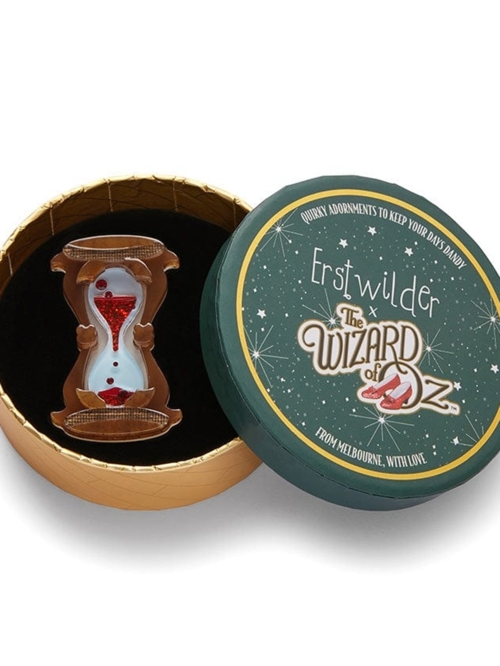 The Wizard of Oz Red Hourglass Brooch